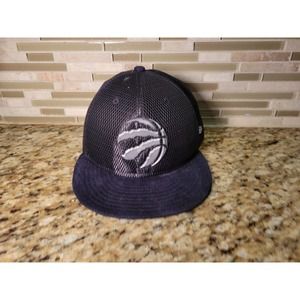 Toronto Raptors Hat New Era 59Fifty Fitted 7 1/4 Cap NBA Basketball Black